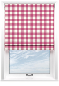 Gingham, Cosmos - Twist&Fit Roman Blind